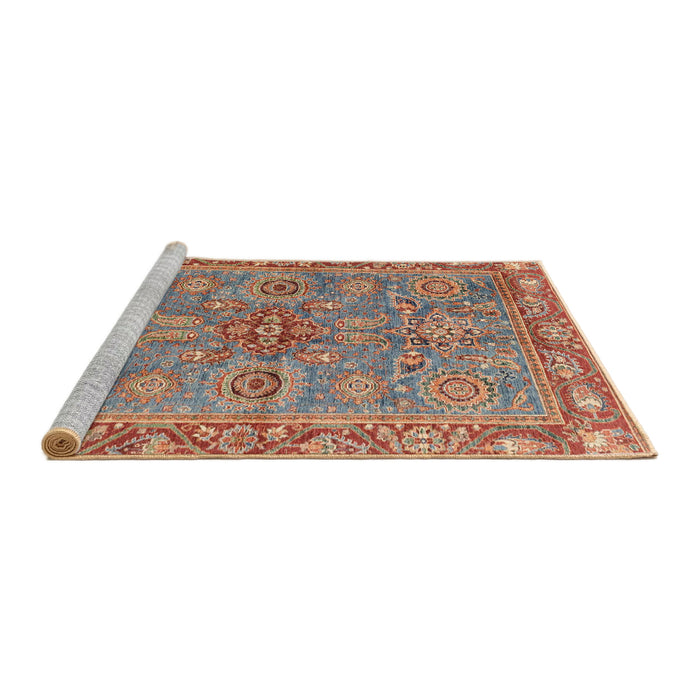Sideview of Machine Washable Abstract Camel Brown Rug, wshabs3733