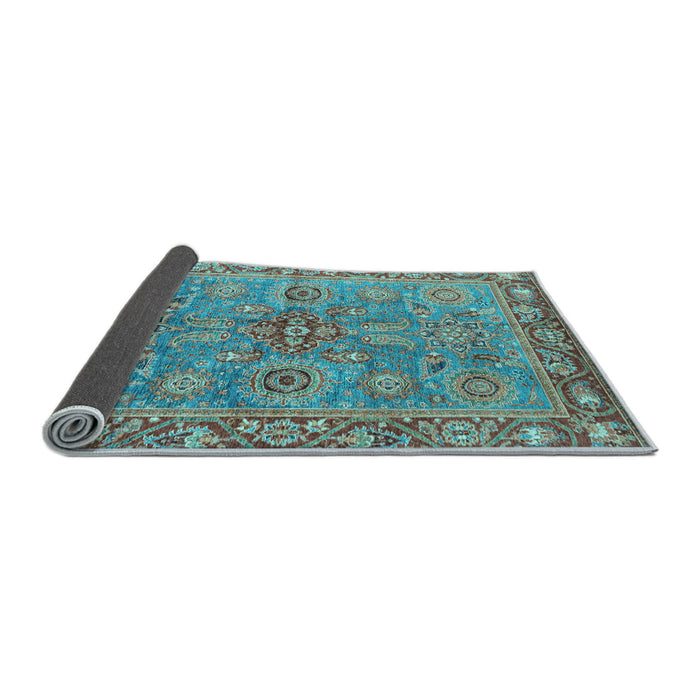 Sideview of Oriental Light Blue Traditional Rug, abs3733lblu