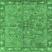 Square Oriental Emerald Green Traditional Rug, abs3733emgrn