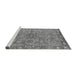 Sideview of Machine Washable Oriental Gray Traditional Rug, wshabs3733gry