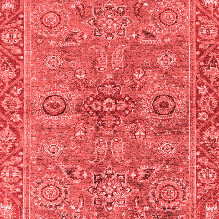 Machine Washable Oriental Red Traditional Rug, wshabs3733red