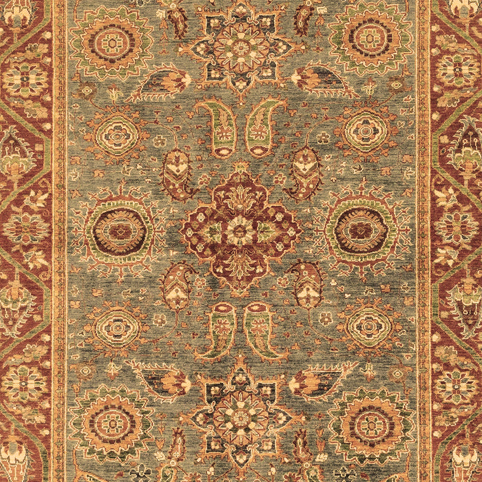 Machine Washable Oriental Brown Traditional Rug, wshabs3733brn