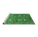 Sideview of Machine Washable Oriental Emerald Green Traditional Area Rugs, wshabs3734emgrn