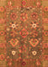 Machine Washable Oriental Orange Traditional Area Rugs, wshabs3734org