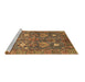 Sideview of Machine Washable Oriental Brown Traditional Rug, wshabs3734brn