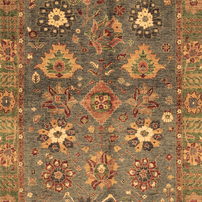 Machine Washable Oriental Brown Traditional Rug, wshabs3734brn