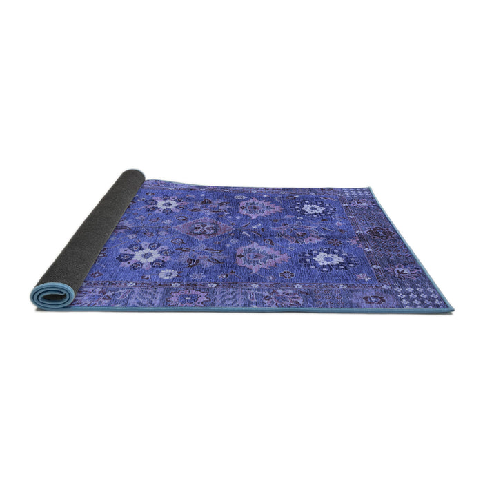 Sideview of Oriental Blue Traditional Rug, abs3734blu