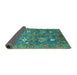 Sideview of Oriental Turquoise Traditional Rug, abs3734turq