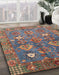 Machine Washable Abstract Chestnut Brown Rug in a Family Room, wshabs3734