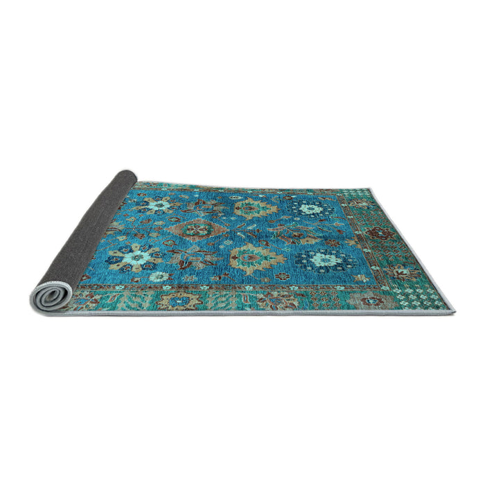 Sideview of Oriental Light Blue Traditional Rug, abs3734lblu