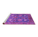 Sideview of Machine Washable Oriental Purple Traditional Area Rugs, wshabs3734pur