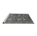 Sideview of Machine Washable Oriental Gray Traditional Rug, wshabs3734gry