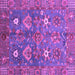 Square Machine Washable Oriental Purple Traditional Area Rugs, wshabs3734pur