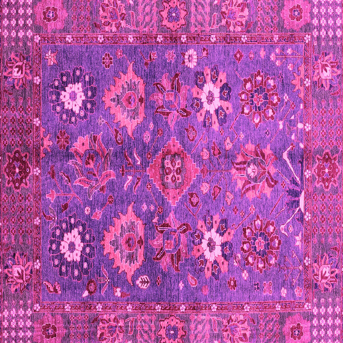 Square Oriental Pink Traditional Rug, abs3734pnk