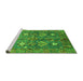 Sideview of Machine Washable Oriental Green Traditional Area Rugs, wshabs3734grn