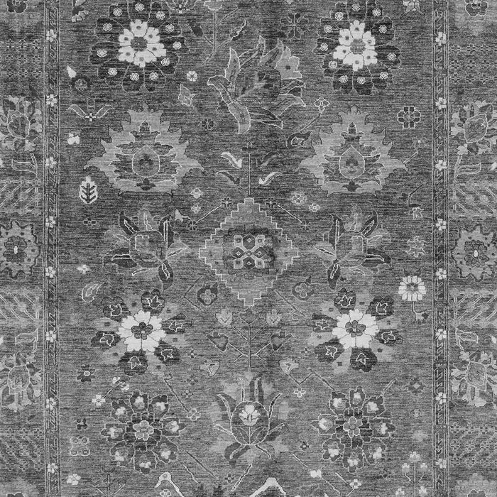 Machine Washable Oriental Gray Traditional Rug, wshabs3734gry