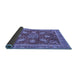 Sideview of Abstract Blue Modern Rug, abs3735blu