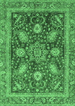 Abstract Emerald Green Modern Rug, abs3735emgrn