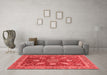 Modern Red Washable Rugs