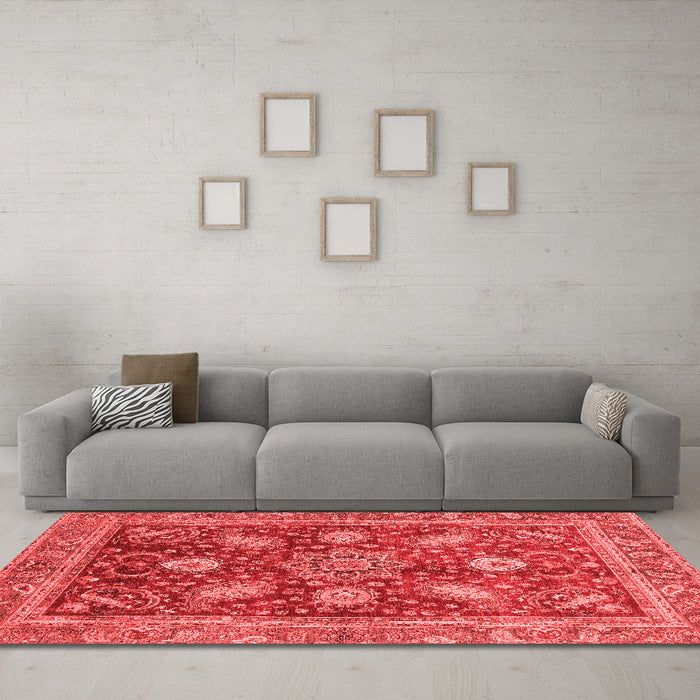 Modern Red Washable Rugs