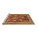 Sideview of Machine Washable Abstract Brown Modern Rug, wshabs3735brn