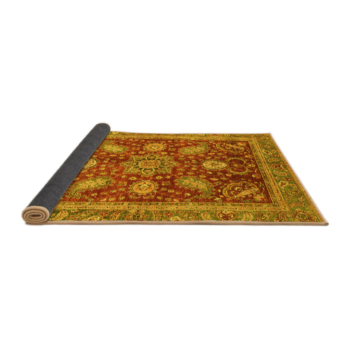 Sideview of Abstract Yellow Modern Rug, abs3735yw