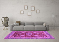 Machine Washable Abstract Purple Modern Rug, wshabs3735pur