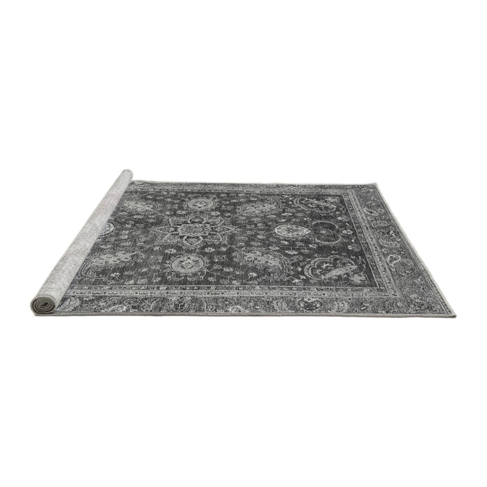 Sideview of Machine Washable Abstract Gray Modern Rug, wshabs3735gry