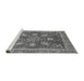 Sideview of Machine Washable Abstract Gray Modern Rug, wshabs3735gry