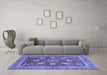 Machine Washable Abstract Blue Modern Rug in a Living Room, wshabs3735blu