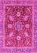 Machine Washable Abstract Pink Modern Rug, wshabs3735pnk