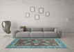 Machine Washable Abstract Light Blue Modern Rug in a Living Room, wshabs3735lblu