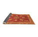 Sideview of Abstract Orange Modern Rug, abs3735org