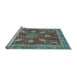 Sideview of Machine Washable Abstract Light Blue Modern Rug, wshabs3735lblu