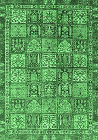 Abstract Emerald Green Modern Rug, abs3736emgrn