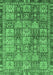 Abstract Emerald Green Modern Rug, abs3736emgrn