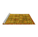 Sideview of Machine Washable Abstract Yellow Modern Rug, wshabs3736yw