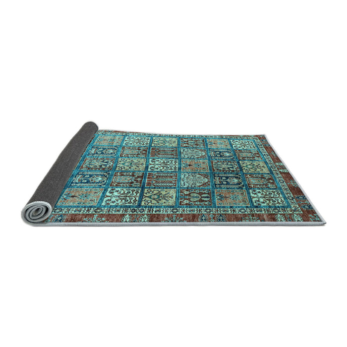 Sideview of Abstract Light Blue Modern Rug, abs3736lblu