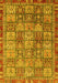 Abstract Yellow Modern Rug, abs3736yw