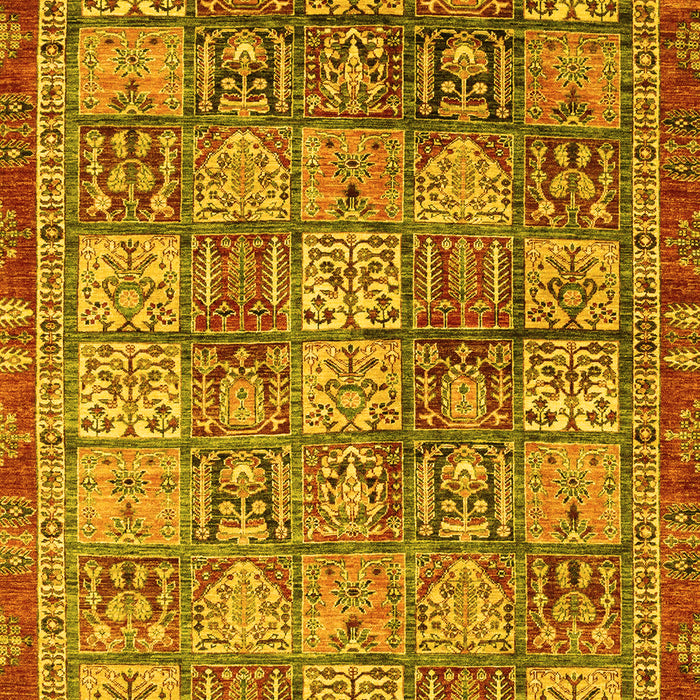 Abstract Yellow Modern Rug, abs3736yw