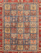 Machine Washable Abstract Fire Brick Red Rug, wshabs3736