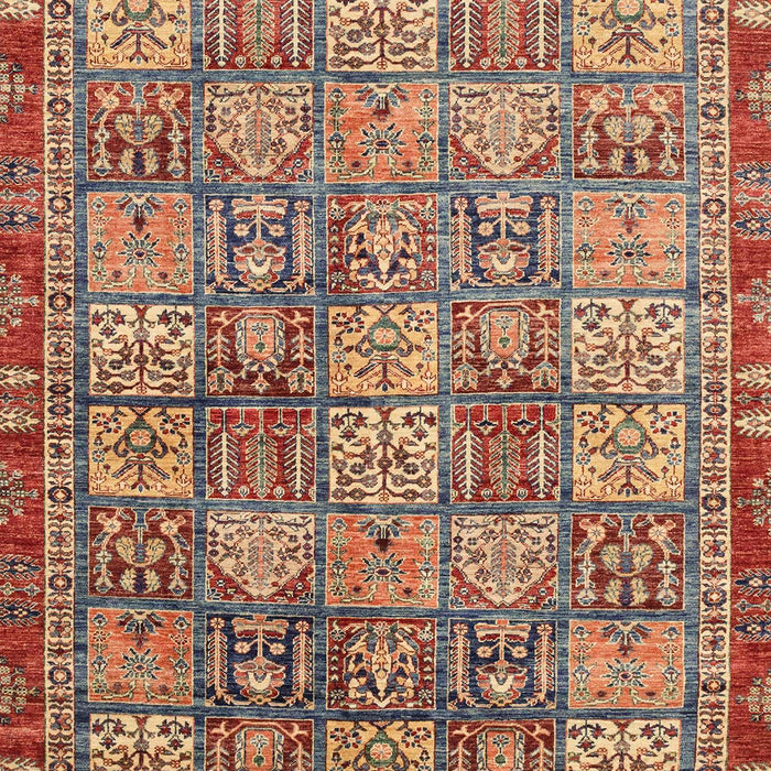 Machine Washable Abstract Fire Brick Red Rug, wshabs3736