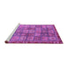 Sideview of Machine Washable Abstract Purple Modern Area Rugs, wshabs3736pur