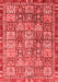 Abstract Red Modern Area Rugs