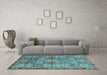 Machine Washable Abstract Light Blue Modern Rug in a Living Room, wshabs3736lblu