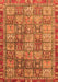 Machine Washable Abstract Orange Modern Area Rugs, wshabs3736org