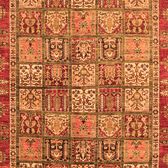 Machine Washable Abstract Orange Modern Area Rugs, wshabs3736org