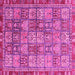 Square Abstract Pink Modern Rug, abs3736pnk