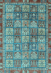 Abstract Light Blue Modern Rug, abs3736lblu