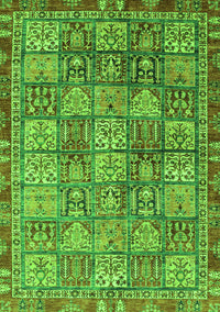 Abstract Green Modern Rug, abs3736grn